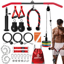 SERTT Cable Pulley System Gym, Tricep Workout Pulley System for LAT Pulldown, Biceps Curl, Triceps, Shoulders, Back, Forearm Workout, Home Gym Weight
