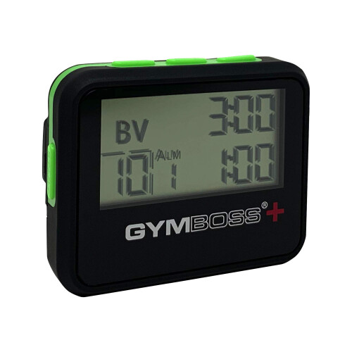 Gymboss PLUS Interval Timer and Stopwatch Strap - Bundle (Black with Green buttons) 1