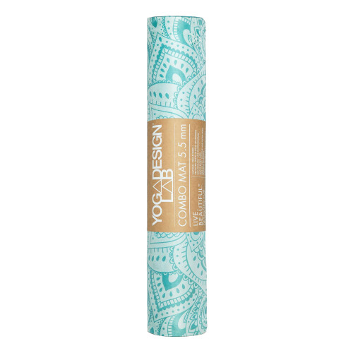 YOGA DESIGN LABS COMBO MAT 5.5mm MANDALA TURQUOISE 1