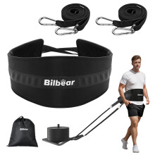 Bilbear Sled Pulling Belt,Adjustable Sled Training Waist Belt,Belt for Pulling,Weight Sled Pull Belt for Tire Pulling,Squat,Leg Muscles Strength