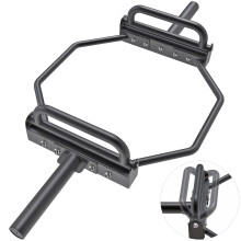 Kipika Barbell Olympic Trap Bar, Hex Bar, Shrug Bar, Deadlift Bar with Stand and Folding Handles for Olympic Weight Lifting, Shrugs, Squats, Solid 2