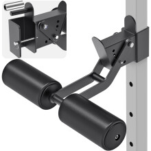 Kipika Leg Extension Attachment for 2" x 2" Power Rack with 5/8" or 1" Hole - Adjustable Leg Hold Down Attachment with Foam Rollers - Ideal for