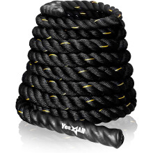Yes4All NC7X Battle Rope, 50 mm - 9 m Training Rope, Exercise Rope 38 mm/50 mm Diameter Poly Dacron 9m/12m/15m Length, Without Anchor + Strap