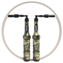 Velites Weighted Jump Rope for Crosstraining, Boxing and Fitness Earth 2.0 - Ideal for Maximizing Muscle Strength | Aluminium Rope (Kamo)
