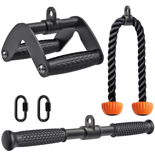 SELEWARE LAT Pulldown Bar voor Kabelmachine, Heavy-Duty LAT Pulldown Bijlagen T-bar V-bar kabel bevestiging voor thuis gym, ergonomische rug triceps bar krachttraining handvat met meerdere grip, 32 SELEWARE LAT Pulldown Bar voor Kabelmachine, Heavy-Duty LAT Pulldown Bijlagen T-bar V-bar kabel bevestiging voor thuis gym, ergonomische rug triceps bar krachttraining handvat met meerdere grip, 32