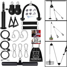 Cable Pulley System Gym Upgraded Home Strength Training Equipment Workout Accessories LAT Pull Down Fitness for Triceps Pull Down Biceps Curl Back