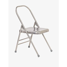 Yogamatters Yoga Chair - Metal No Front Bar | Foldable Iyengar Yoga Prop | Yoga Accessories & Equipment