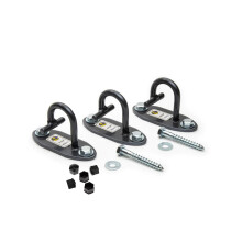 Anchor Gym Set of 3 Mini H1 Workout Wall Mount Anchors. Designed for Body Weight Straps, Resistance Bands, Strength Training, Home Gym, Physical