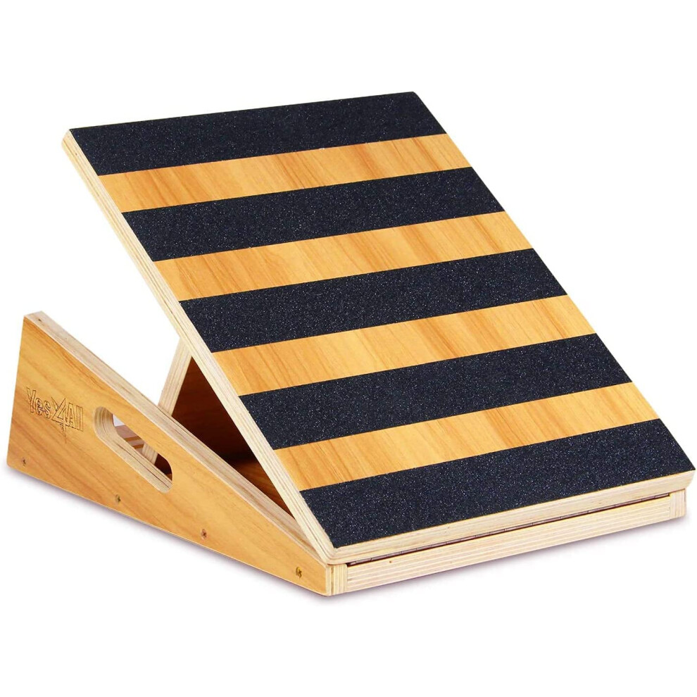 Yes4all Bl0j Premium Adjustable Wooden/Steel Slant Board - Incline Board (10, 20, 30, 35 & 40 Degree) - Calf Stretcher, (Slant Board 5 Angles