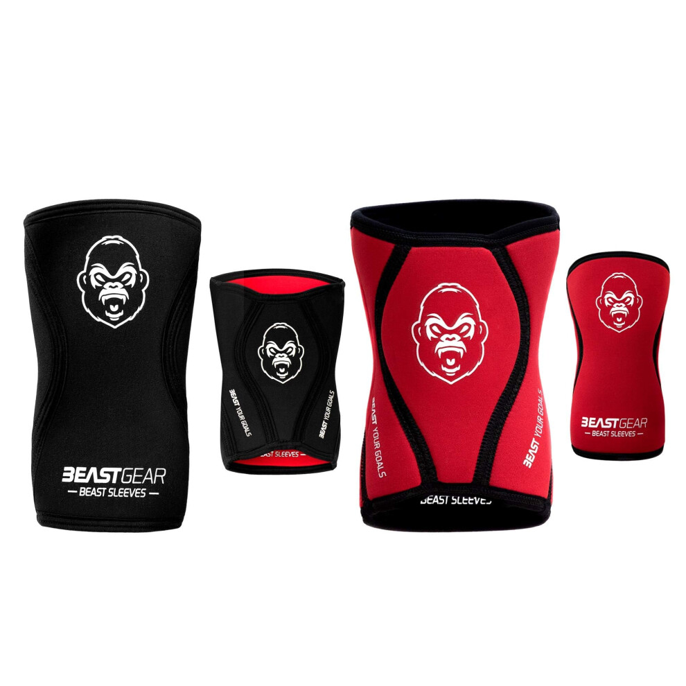 Beast Gear Premium 5Mm Neoprene Compression Knee Sleeves For Support And Protection. Weightlifting, Crossfit, Powerlifting, Squats, Running (M) 5051219101472