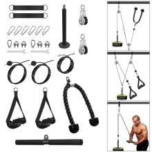 Cable Pulley System Home Gym, Weight Cable Pulley System Fitness Cable Pulley Attachment Home Gym Equipment for LAT Pull Down, Arm Workout (Set with