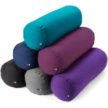 Yogamatters Organic Cotton Bolster | Removable Washable Cover | Yoga Bolster Cushion for Restorative Yoga and Meditation (Mineral)