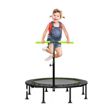 SPOTRAVEL Mini Outdoor Trampoline, Foldable Fitness Rebounder with Protective Cover, Portable Indoor Exercise Bouncer for Kids Adults (45?, Green,