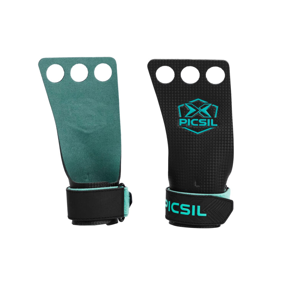 Picsil Falcon Grips, Tough & Resistant Workout Grips, Hand Grips For Weightlifting & Gymnastics, Made Of Soft, Breathable Carbon Fabric, Blocks Rips,
