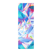 Yoga Design Lab Travel Yoga Mat 1.5 mm | Thin, Non-Slip, Foldable, Lightweight, Mat/Towel, Machine Washable | with Carry Strap (Crystal, 1.5 mm)