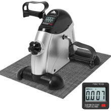 EVOLAND Mini Exercise Bike, Under Desk Bike Pedal Exerciser with Handle| Adjustable Resistance| LCD Display| Non-Slip Mat, Home and Office Workout