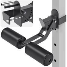 Kipika Leg Extension Attachment for 3" x 3" Power Rack with 5/8" or 1" Hole - Adjustable Leg Hold Down Attachment with Foam Rollers - Ideal for