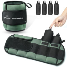 Sportneer Weight Cuffs, Adjustable Weights for Legs and Arms Ankle Weights Set, Weight Cuffs Foot with Adjustable Straps, 0.9-4.5 kg (per Ankle) / 1.8