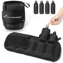 Sportneer Weight Cuffs, Adjustable Weights for Legs and Arms Ankle Weights Set, Weight Cuffs Foot with Adjustable Straps, 0.9-4.5 kg (per Ankle) / 1.8