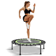 ONETWOFIT 42" Mini Trampoline, Rebounder Trampoline for Adults Silent Indoor Exercise Fitness Trampoline Bungee Rebounder Jumping Workouts 330LBS