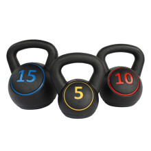 KKB Sport 3pce Kettlebell Weight Set with Stand for Cross Training, MMA Training, Home Exercise - 5, 10 & 15lbs (2.2kg, 4.5kg & 6.8 kg)