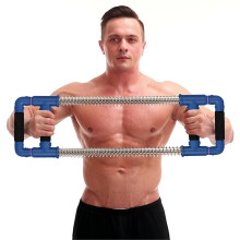 GoFitness Push Down Bar Machine - Chest Expander at Home Workout Equipment, Arm Exerciser - Portable Spring Resistance Exercise Gym Kit for Home,