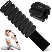 BECOJADDE Ankle Weights for Women Men Set of 2 (0.9 Kg Each) Adjustable Wrist Weights Bracelet for Home Gym Weighted Wristbands Leg Arm Weights for