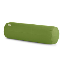 basaho Yoga Bolster | Organic Cotton | Buckwheat Hulls | Removable Washable Cover (Leaf)
