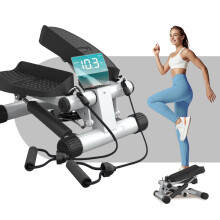 Niceday Mini Stepper Exercise Machine, Steppers with Resistance Bands, Step Machine Exerciser for Home, Up-Down Stepper with LCD Monitor, Space