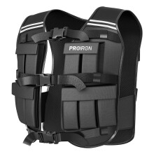 PROIRON Adjustable Weighted Vest 10kg, 20 Weight Packs, Weight Jacket Men Women with Reflective Stripe for Running Strength Training Workout Jogging
