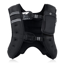 ZELUS Weighted Vest for Strength Training, 11kg Adjustable Exercise Equipment for Home Gym, Iron Sand Weight Vest with Armband Holder for Men Women