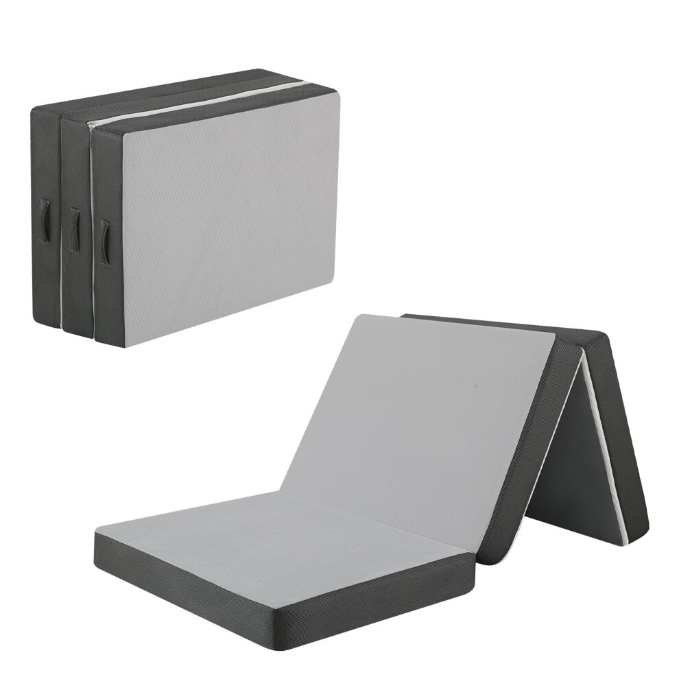 MeMoreCool Tri Fold Mattress 190x90cm, Single, 10cm Thick Foam Foldable Futon Mattress with Washable Cover, Portable Floor Guest Sleeping Mat for-image-OPC-PGN8NVX-NEW