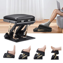 Foot Rest Under Desk, SenDeluz Ergonomic Foot Rest 4 Level Height Adjustable Folding Footstool Non-Slip Foot Leg Rest with Massage Function Soft Pads
