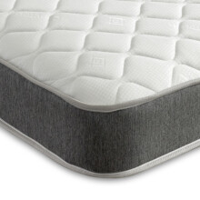 Extreme Comfort Hybrid Grey Essentials Mattress | 2ft6 Small Single (75cm x 190cm) | Memory Foam & Bonnell Spring | Plush Feel | Cooltouch Plus Sleep