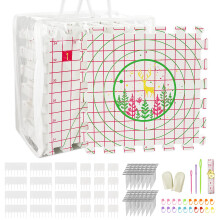 LAMXD Blocking Mats for Knitting - Extra Thick Blocking Boards with Grids with 24pcs Knitting blockers, 200 T-pins, 20 Stitch Marker 3 Plastic Needles