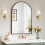 Dripex Dripex 50 x 75cm Arched Mirror, Arched Wall Mounted Mirror Home Decorative Bathroom Bedroom Living Room Dressing, Black 1