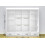 (256cm, White) Modern High Gloss Sliding door Wardrobe with Long LED 4