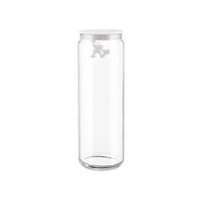 Alessi AMDR08 W Glass Gianni Jar A Little Man Holding On Tight Extra Large Kitchen Box with Hermetic Lid in Thermoplastic Resin, White, 2000 ml