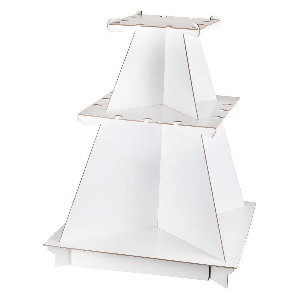 Ginger Ray 3 Tier Drinks Stand Decoration For Weddings, Hen Parties, White