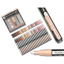 Acrylic Paint Pens 22 Skin Tones Assorted Pro Colour Series Markers Set 0.7mm Extra Fine Tip for Rock Painting, Glass, Mugs, Wood, Metal, Canvas,