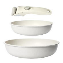 GiPP Pots and Pans Set Non Stick,3PCS Cookware Sets Nonstick Detachable Handle,Induction Kitchen Set Removable Handle?RV Cookware Set,Oven