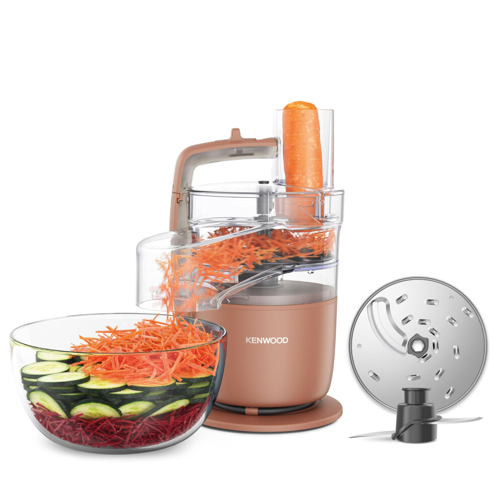 Kenwood MultiPro Go FDP22.?130RD, Kitchen Robot, Chops, Slices, Grates, Purees, and Kneads, 360? Express Serve, 1.3L Bowl, Kneading Blades, 4mm Disc,