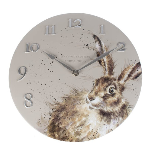 Wrendale Wrendale Designs by Hannah Dale - Bright Eyes Hare Wall Clock - 30cm Diameter