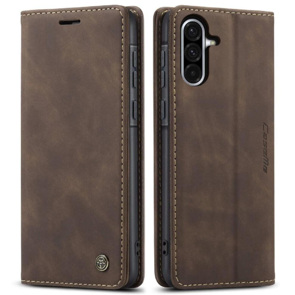 (Brown) Flip Case For Samsung Galaxy A26 5G Vintage Pu Leather Wallet Flip Folio Book Magnetic Closure Shockproof Case Card Slot Kickstand Brown 764544142687