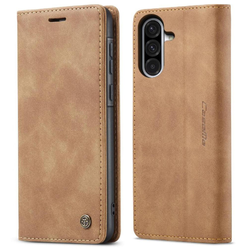 (Yellow) Flip Case For Samsung Galaxy A26 5G Vintage Pu Leather Wallet Flip Folio Book Magnetic Closure Shockproof Case Card Slot Kickstand Yellow 764544142663