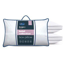 Silentnight Hotel Collection Luxury Pillows 2 Pack - Soft Touch Hotel Quality Bed Pillows for Back and Side Sleepers with Box Design Offering Extra