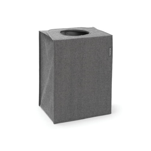 Brabantia Brabantia - Laundry Bag Rectangular - Foldable Top - Quick-drop Opening - Space Efficient - Easy to Unload - Large Opening for Dirty Clothes - Pepper