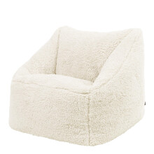 icon Kids Teddy Fleece Bean Bag Chair, Cream, Fluffy Kids Bean Bag Armchair with Filling Included for Girls and Boys, Childrens Chair, Nursery D?cor,