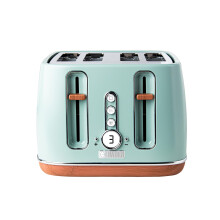 Haden Dorchester Toaster 4 Slice ? Stainless Steel Body - Modern LCD Display - 6 Browning Levels - Cancel/Defrost/Reheat - 1900-2300W Digital 4 Slice
