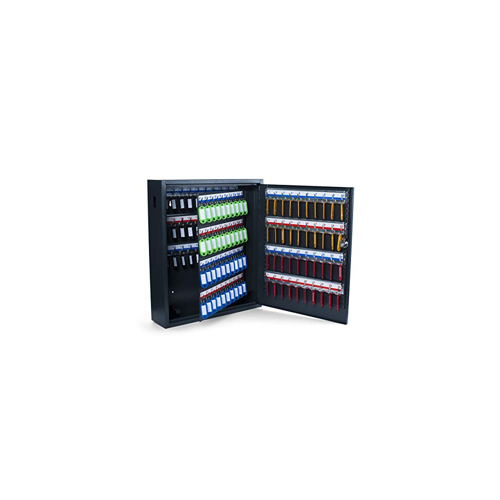 Pavo Dark/Grey Deluxe Key Cabinet For 150 Keys - Metal, 10X38x45 Cm